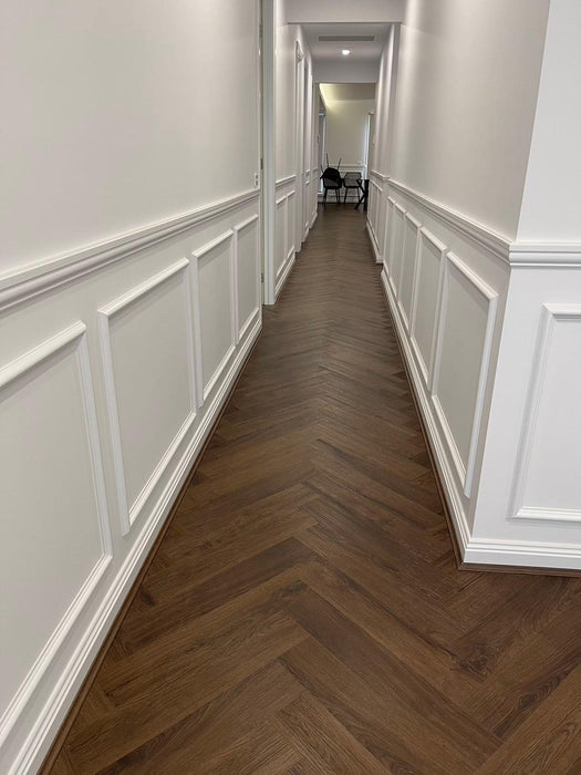 9mm Hybrid Herringbone - Deep Brown Oak (H4244)